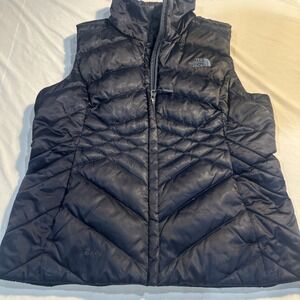 The North Face Womens 550 Puffer Vest Sz M, Navy Blue Down